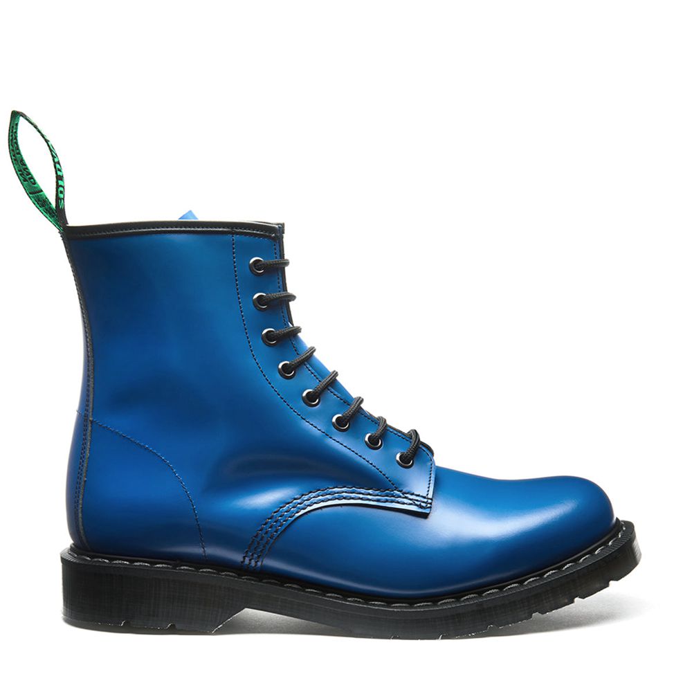 Solovair Derby Boots In Store - Blue Mens 8 Eye